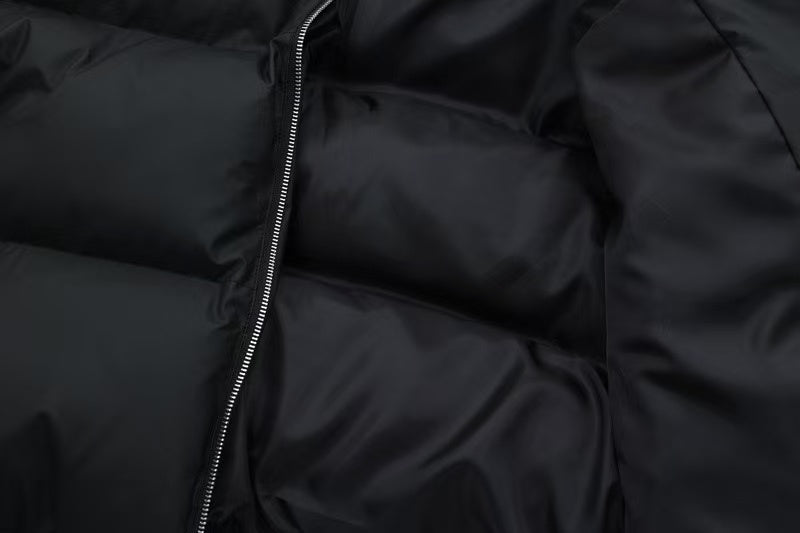 Detachable-Fur-Collar Padded Hooded Jacket - OMYGOODS