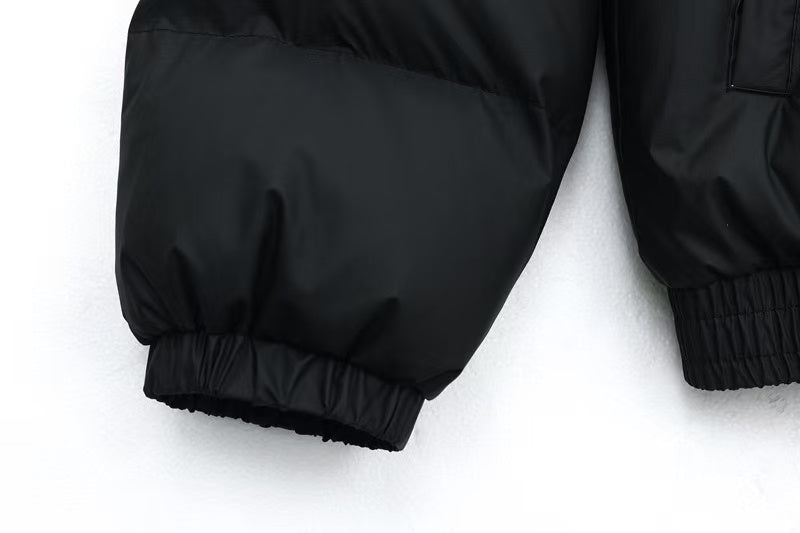 Detachable-Fur-Collar Padded Hooded Jacket - OMYGOODS