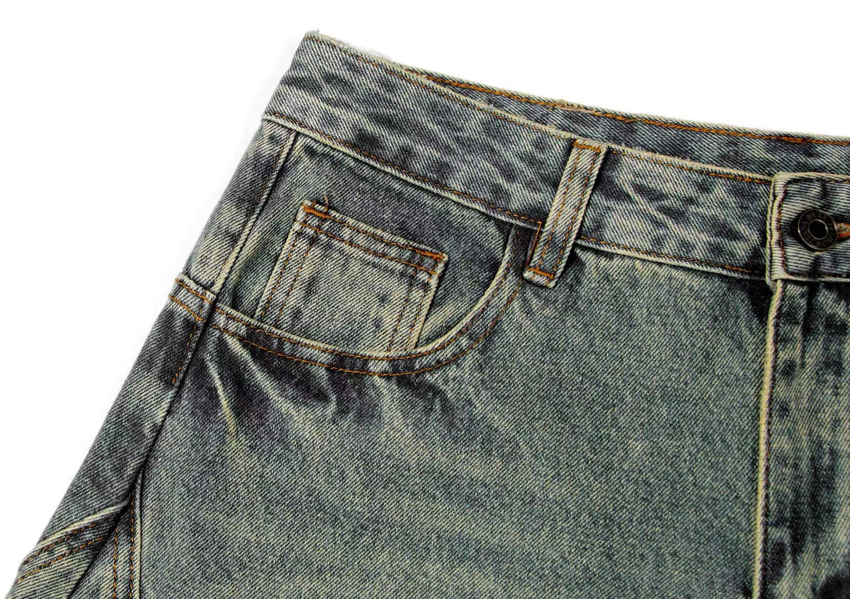 Washed Wide-Leg Baggy Jeans - OMYGOODS