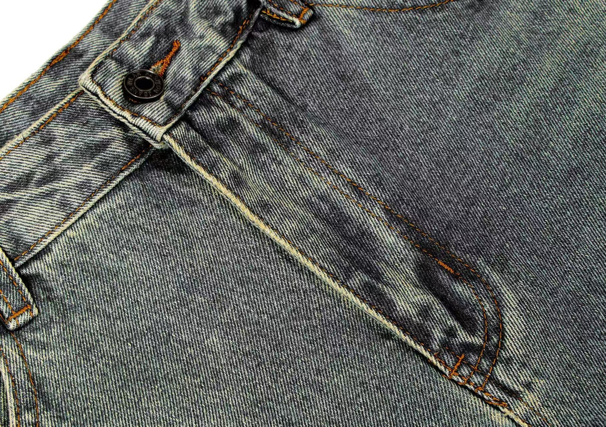 Washed Wide-Leg Baggy Jeans - OMYGOODS