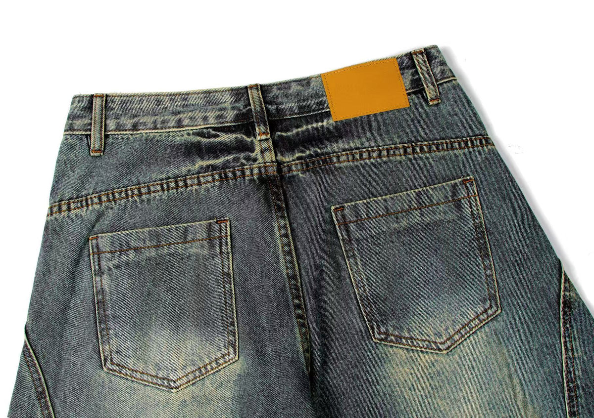 Washed Wide-Leg Baggy Jeans - OMYGOODS