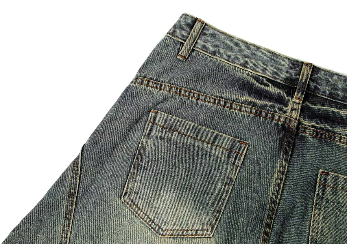 Washed Wide-Leg Baggy Jeans - OMYGOODS