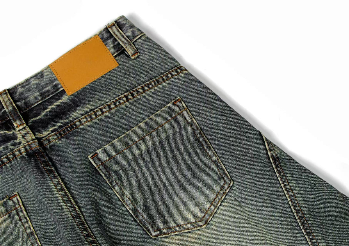 Washed Wide-Leg Baggy Jeans - OMYGOODS