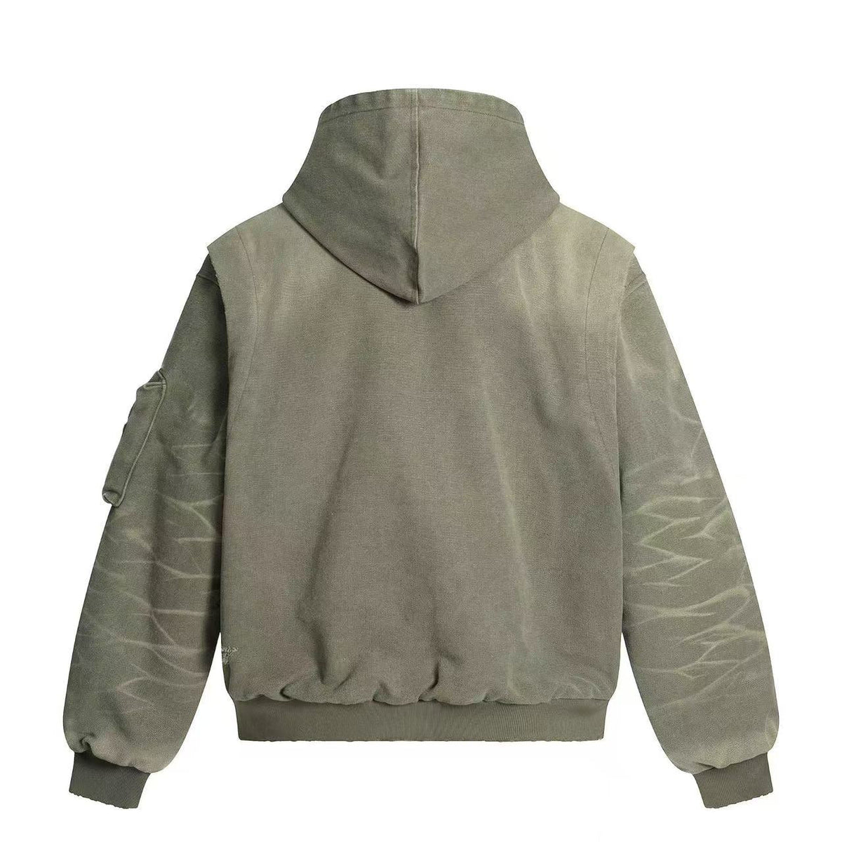 Vintage Washed Distressed Hooded Jacket - OMYGOODS