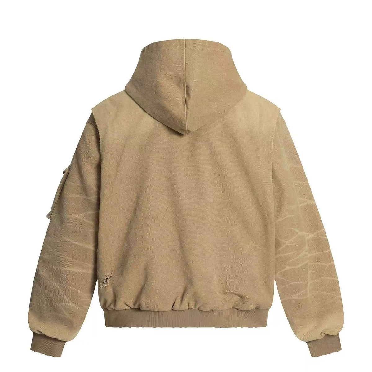 Vintage Washed Distressed Hooded Jacket - OMYGOODS