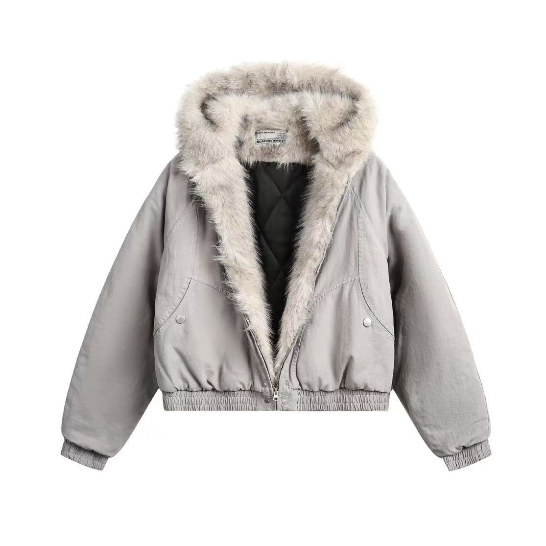 Clean-Fit Faux-Fur Hooded Jacket - OMYGOODS