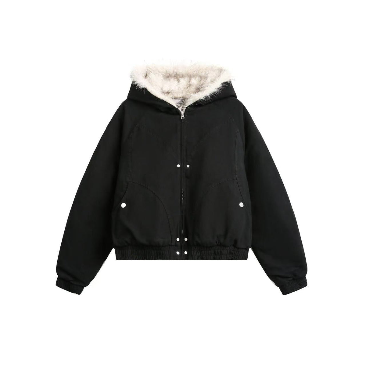 Clean-Fit Faux-Fur Hooded Jacket - OMYGOODS
