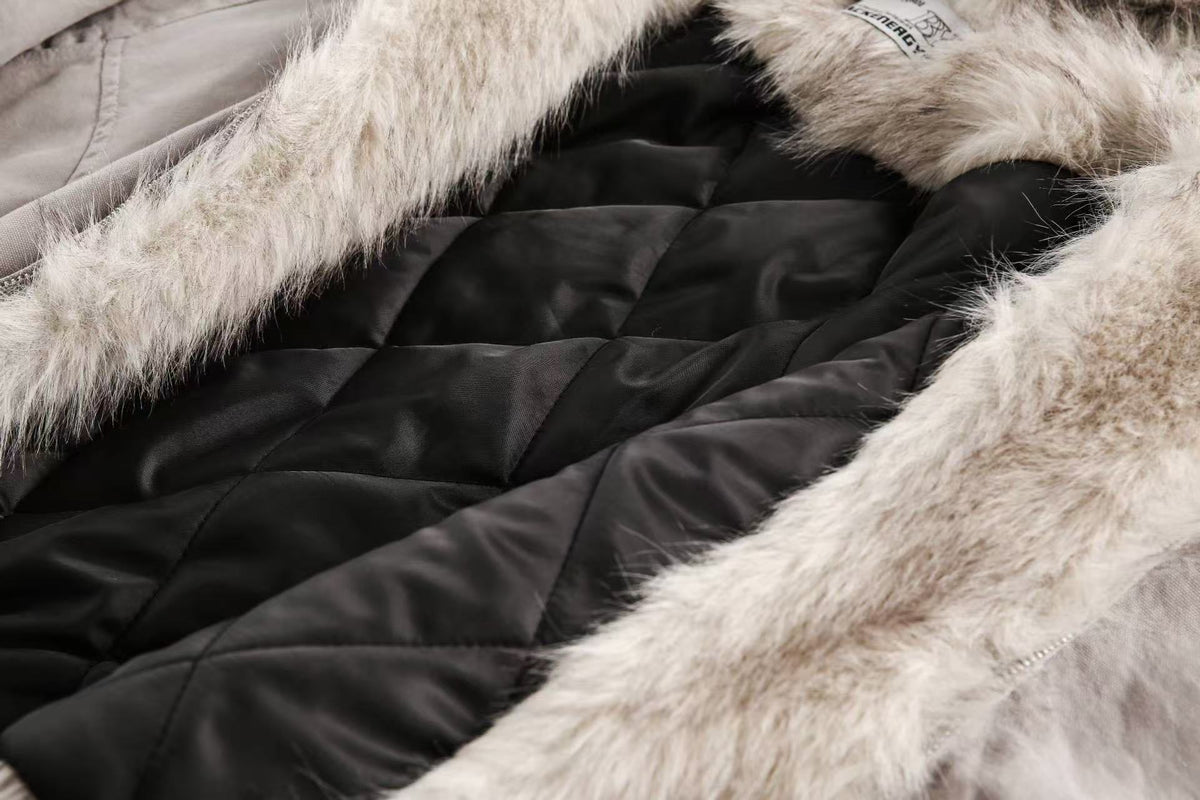 Clean-Fit Faux-Fur Hooded Jacket - OMYGOODS