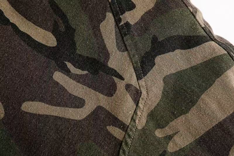 Vintage Camo Fur Collar Hooded Jacket - OMYGOODS