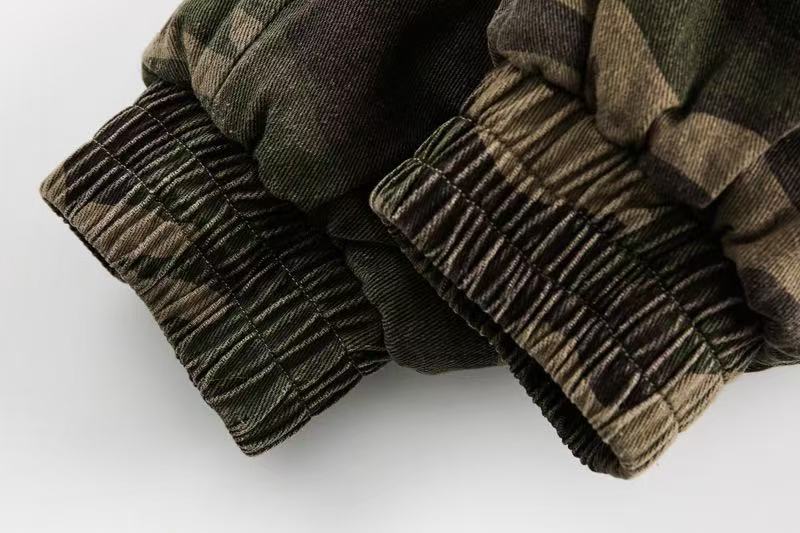Vintage Camo Fur Collar Hooded Jacket - OMYGOODS