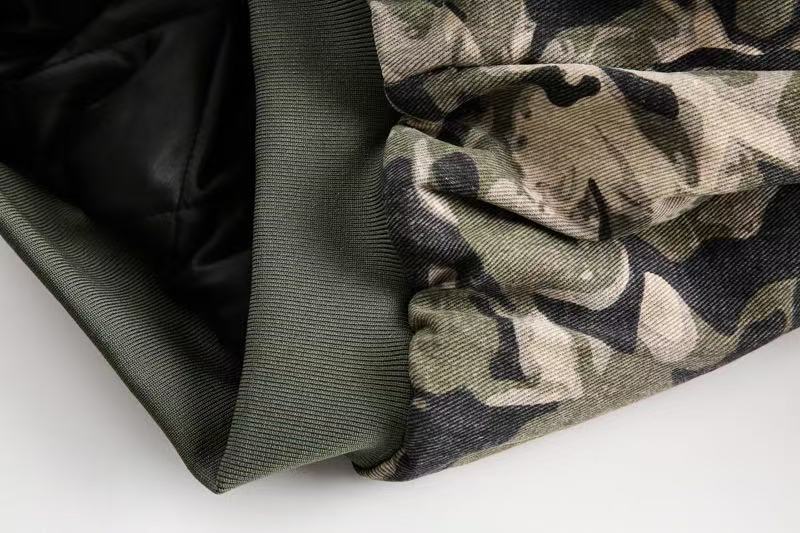 Vintage Camo Fur Collar Hooded Jacket - OMYGOODS