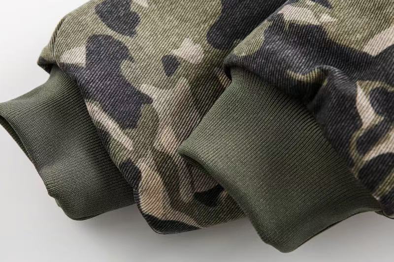 Vintage Camo Fur Collar Hooded Jacket - OMYGOODS