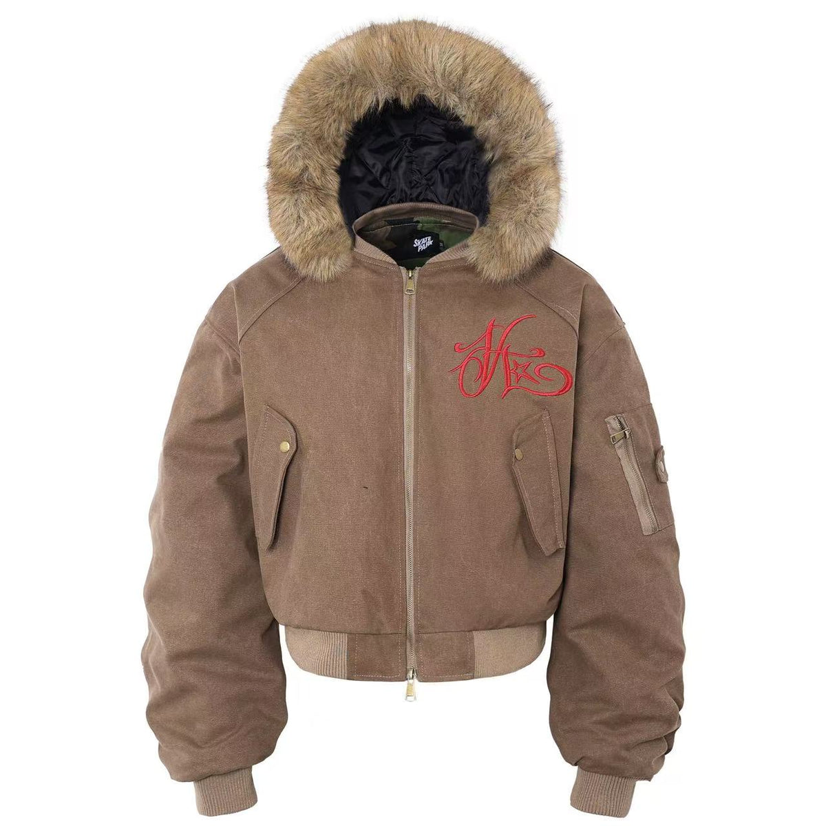 Vintage Fur Collar Hooded Jacket - OMYGOODS