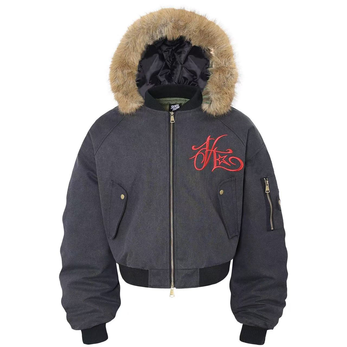 Vintage Fur Collar Hooded Jacket - OMYGOODS