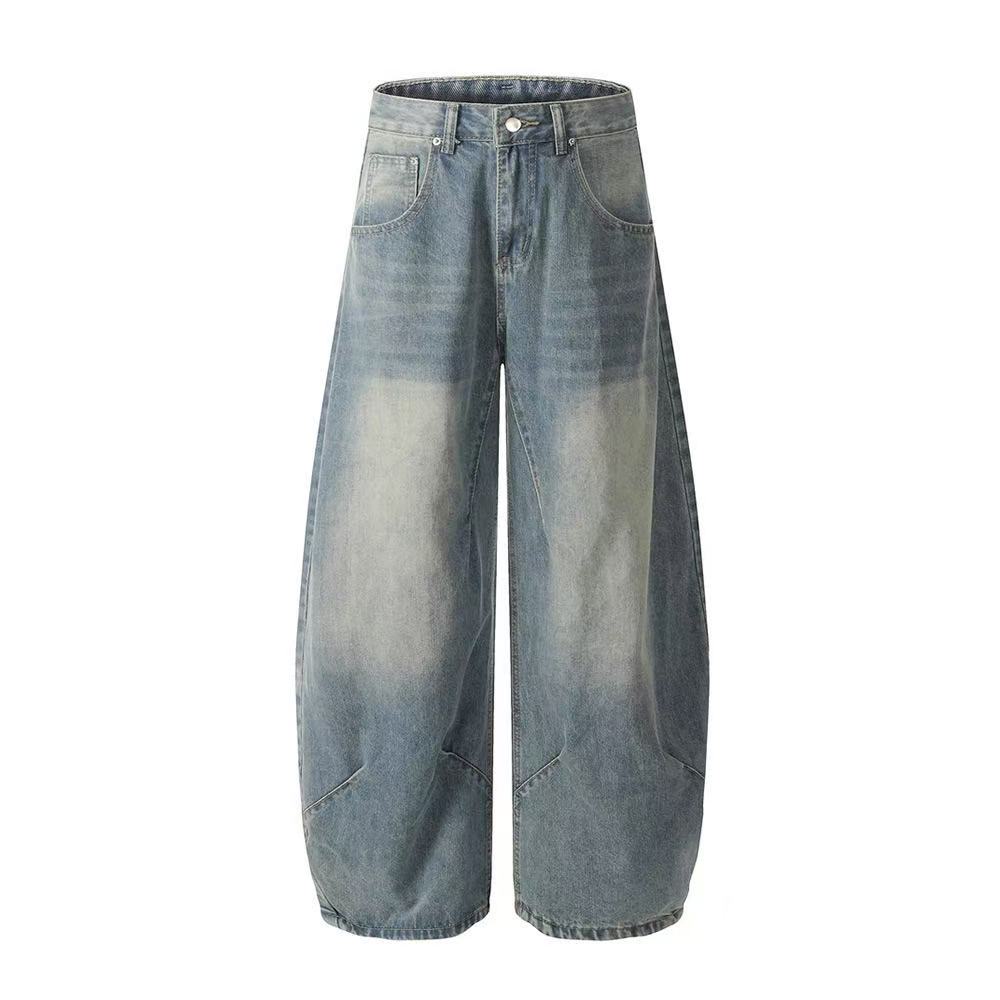 Washed Wide-Leg Baggy Jeans - OMYGOODS