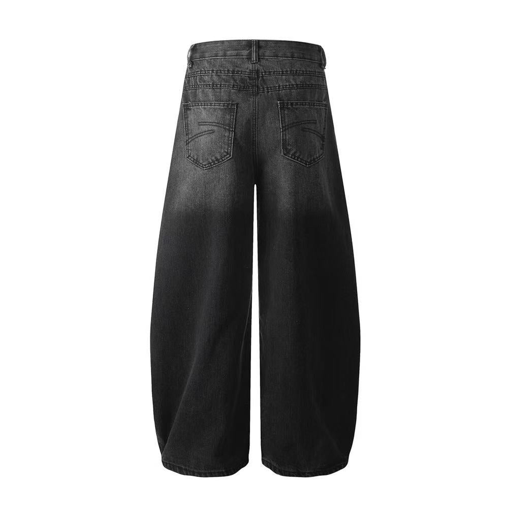 Washed Wide-Leg Baggy Jeans - OMYGOODS