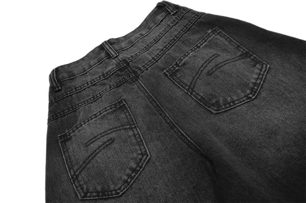 Washed Wide-Leg Baggy Jeans - OMYGOODS