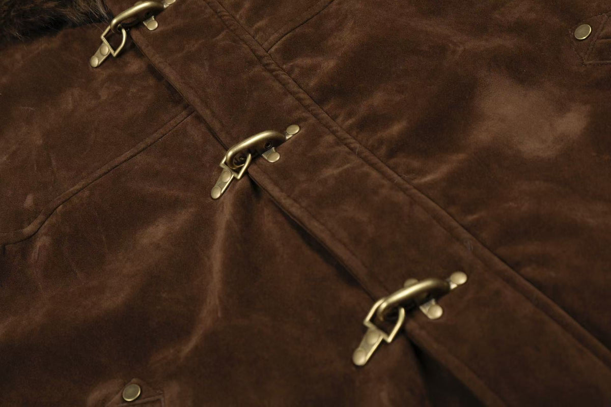 Vintage Faux-Fur Collar Hooded Jacket - OMYGOODS