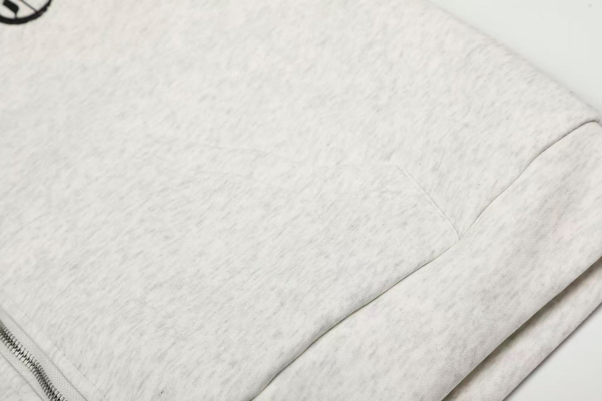 Letter-Print Plush Hooded Jacket - OMYGOODS