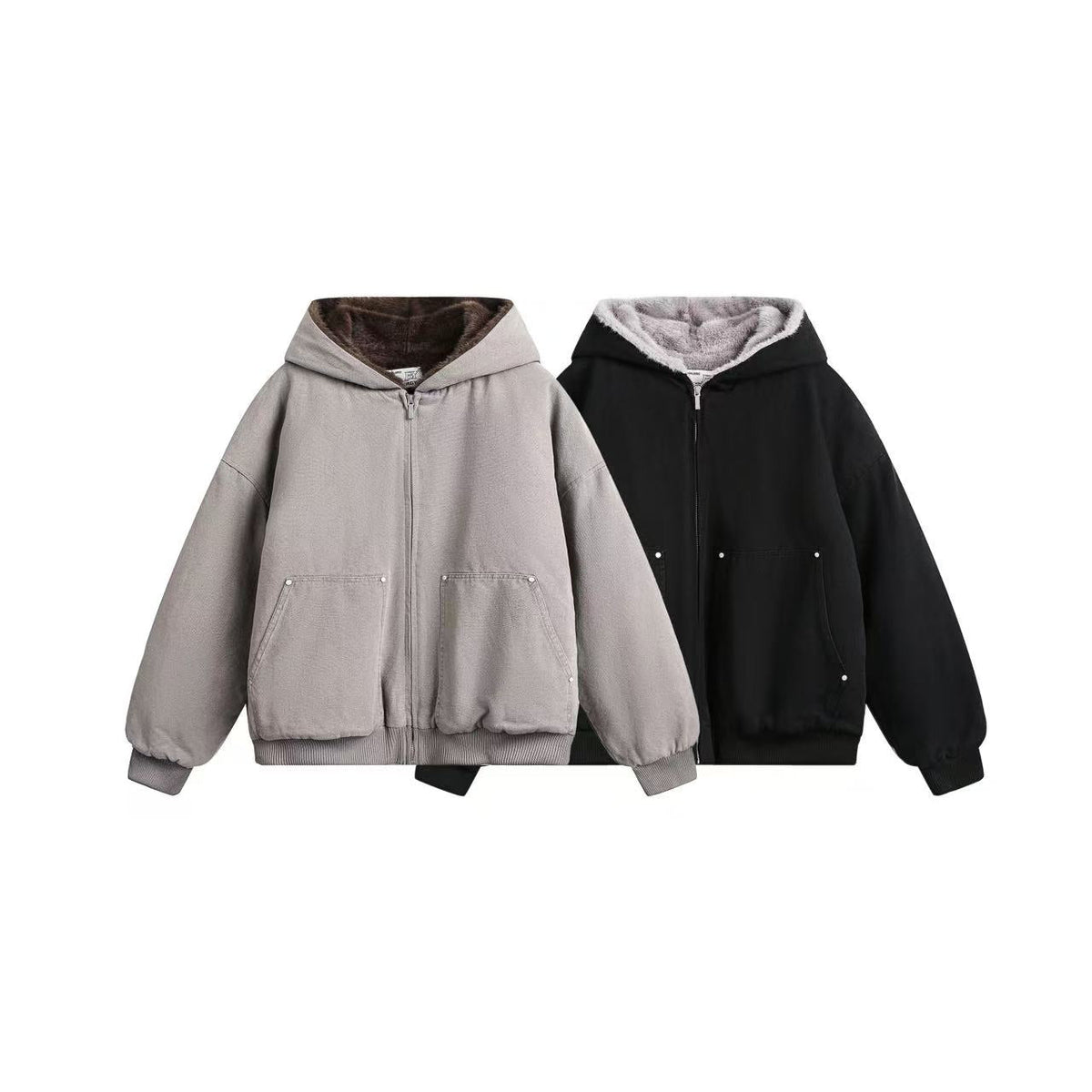 Clean-Fit Faux-Fur Hooded Jacket - OMYGOODS