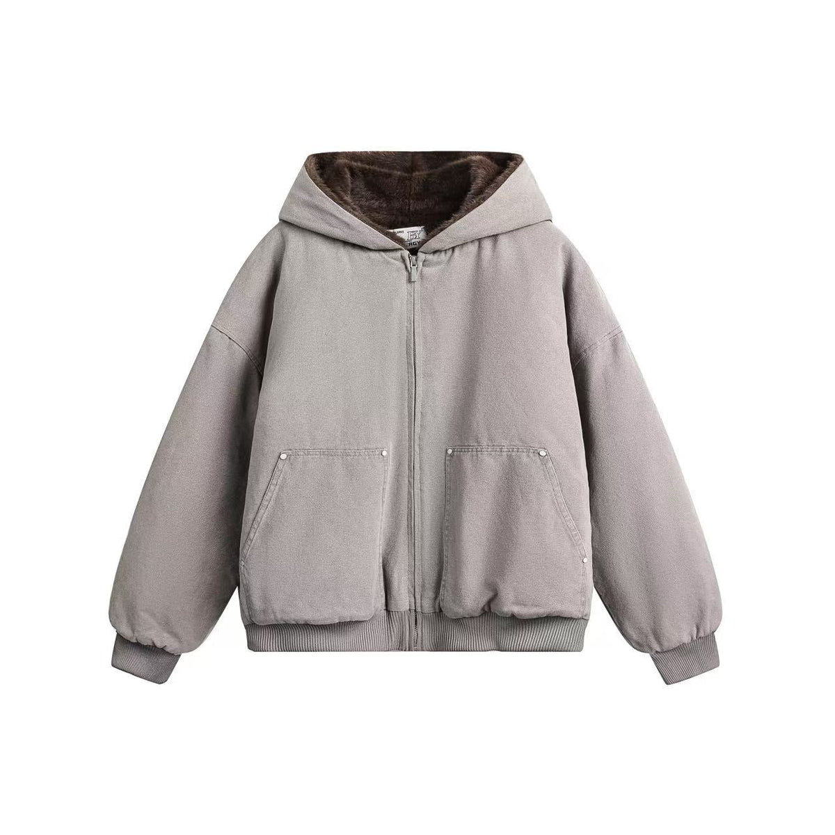 Clean-Fit Faux-Fur Hooded Jacket - OMYGOODS