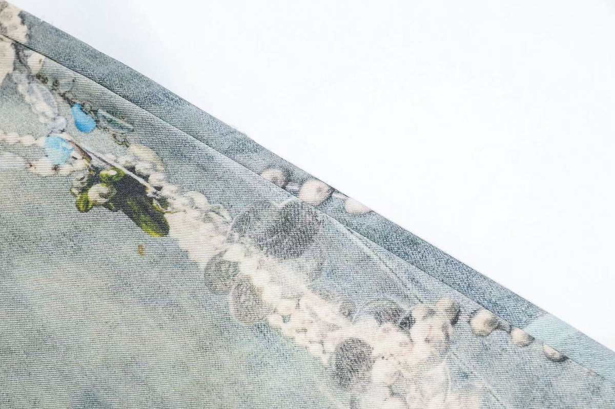 Street-Style 3D-Print Graffiti Wide-Leg Jeans - OMYGOODS