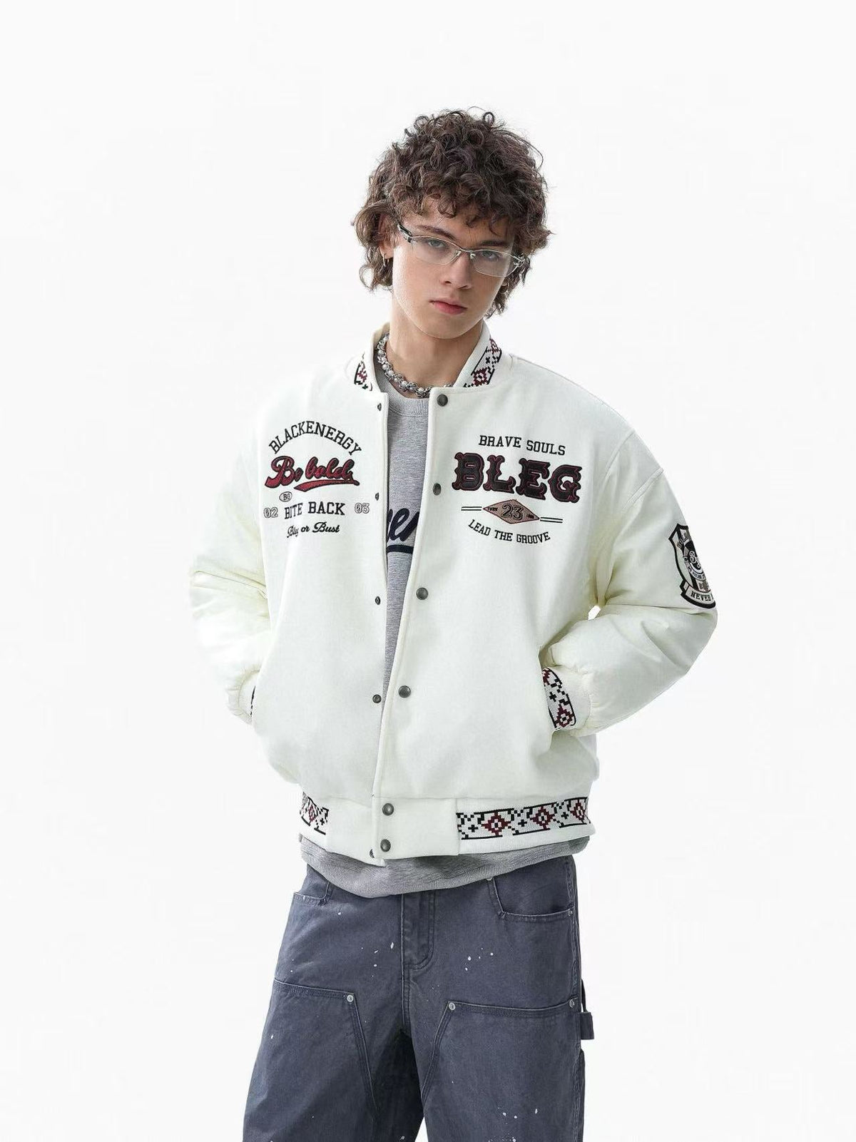 Vintage Embroidered Baseball Jacket - OMYGOODS