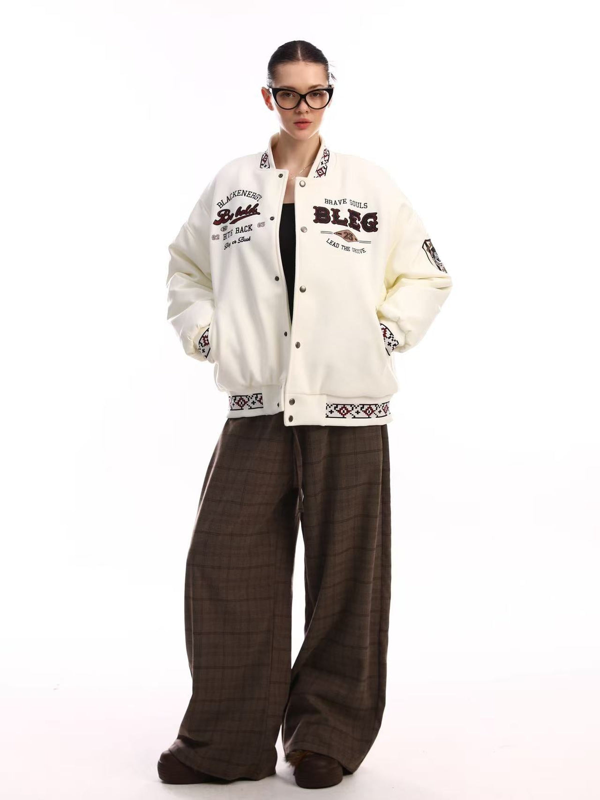 Vintage Embroidered Baseball Jacket - OMYGOODS