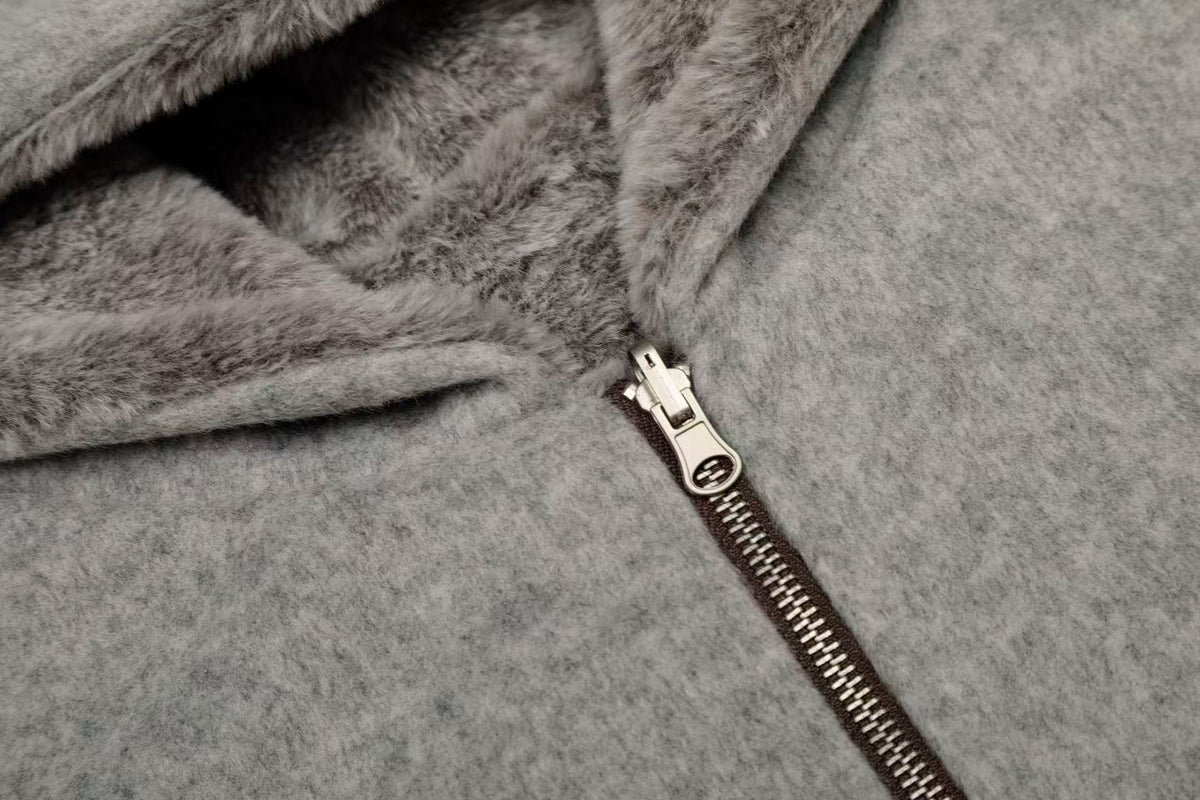 Faux Fur Old-Money Reversible Hooded Coat - OMYGOODS
