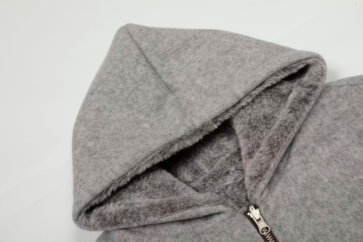 Faux Fur Old-Money Reversible Hooded Coat - OMYGOODS