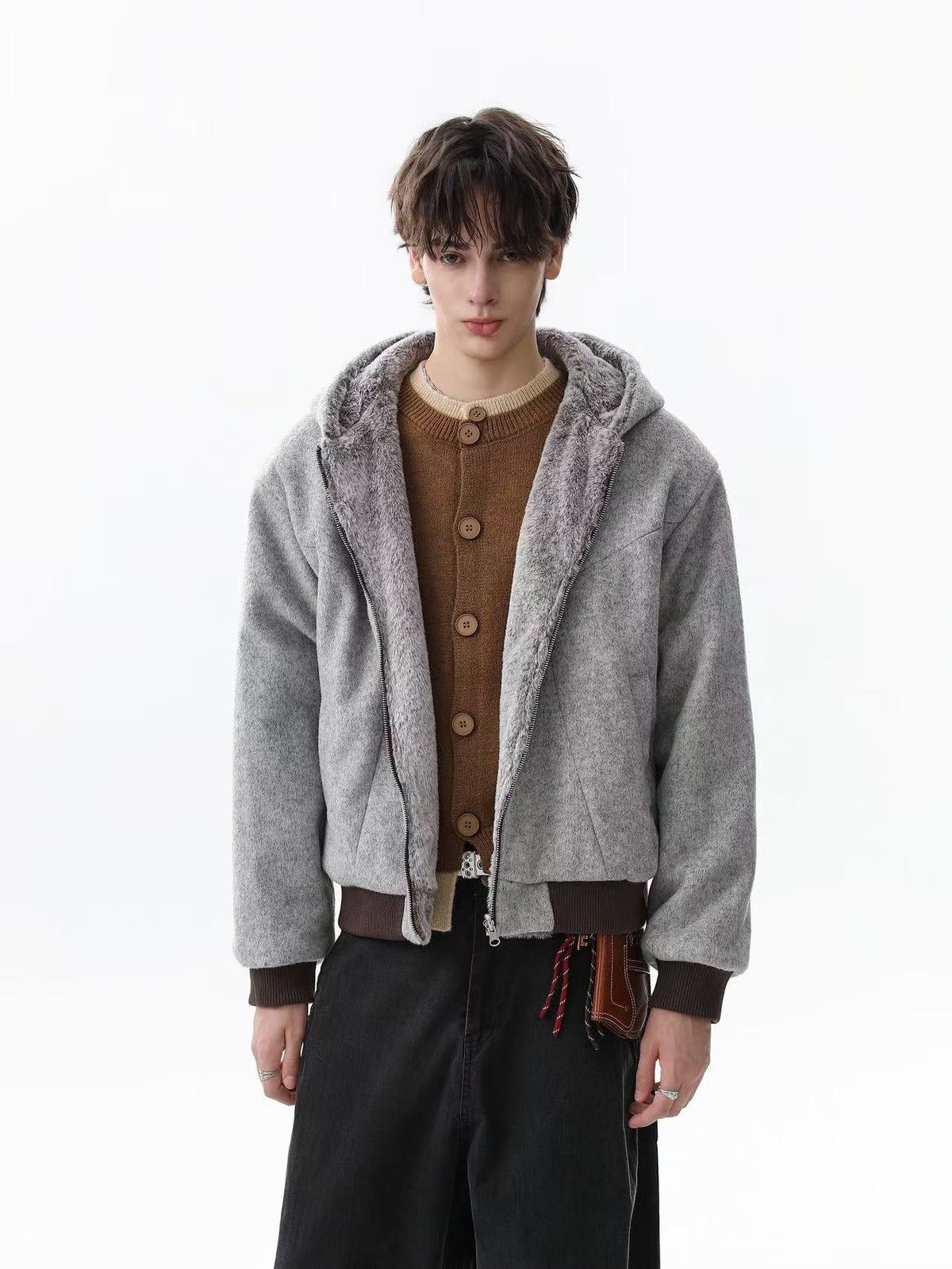 Faux Fur Old-Money Reversible Hooded Coat - OMYGOODS