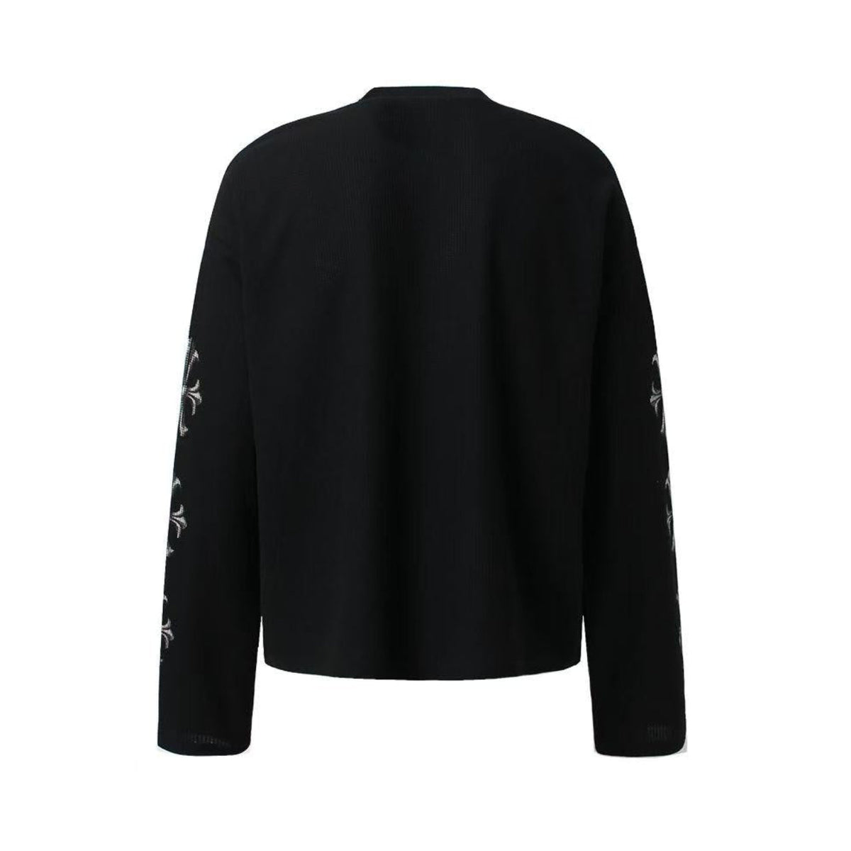 Dark Eye 3D Print Waffle Knit Long Sleeve - OMYGOODS