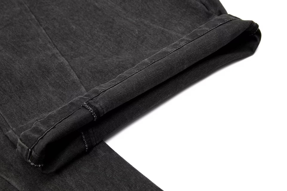 Vintage Button-Flap Wide-Leg Cargo Pants - OMYGOODS