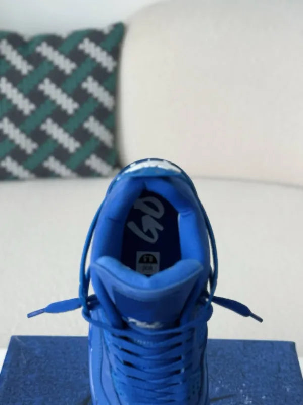 Air Jordan 4 x Nigel Sylvester “Brick By Brick” Sneakers – Blue - OMYGOODS