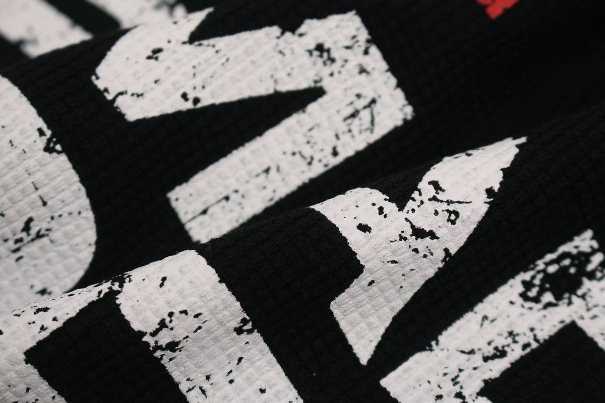 Streetwear Red Cross Print Short Sleeve - OMYGOODS