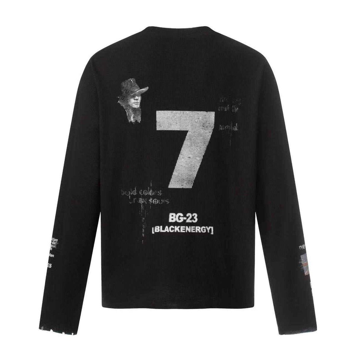 Streetwear Flag-print Long Sleeve Relaxed-Fit Shirt