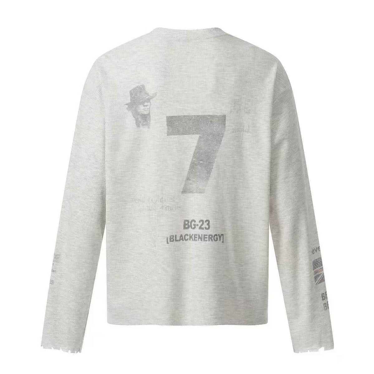 Streetwear Flag-print Long Sleeve Relaxed-Fit Shirt