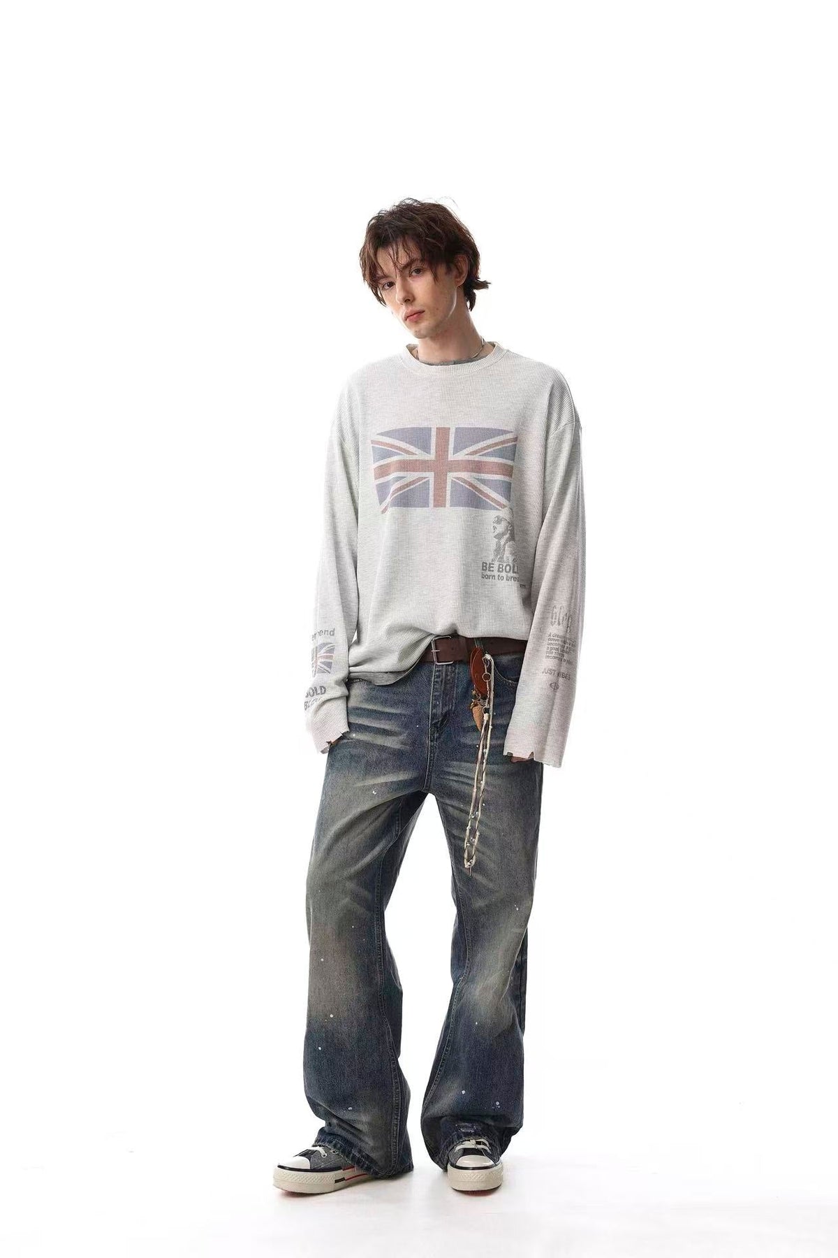 Streetwear Flag-print Long Sleeve - OMYGOODS