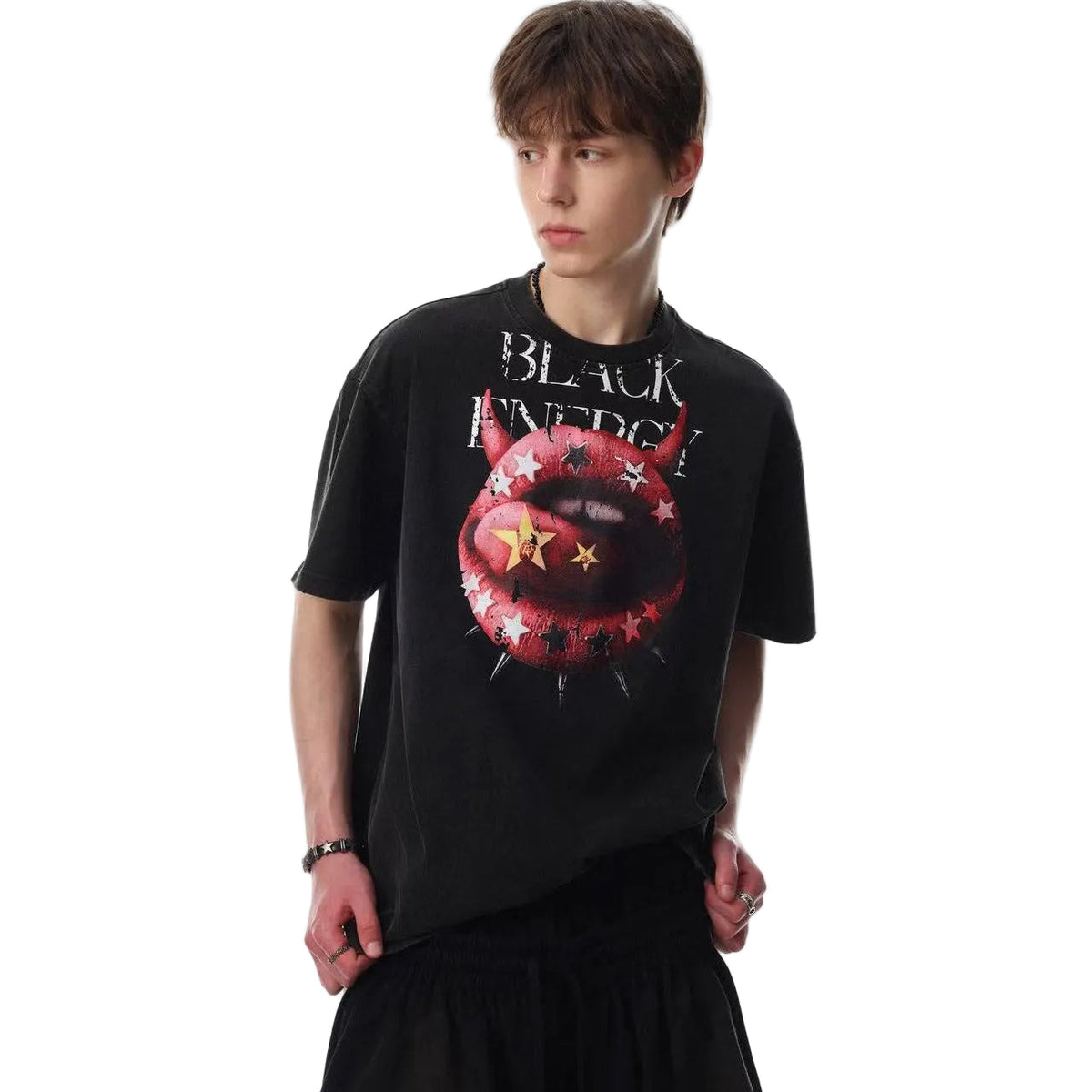 Streetwear Sexy Tongue Print Short Sleeve - OMYGOODS