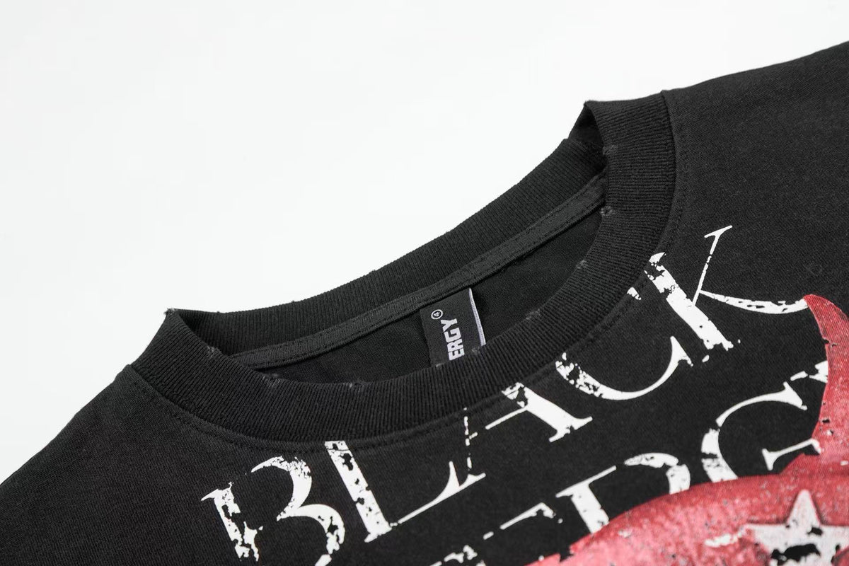 Streetwear Sexy Tongue Print Short Sleeve - OMYGOODS