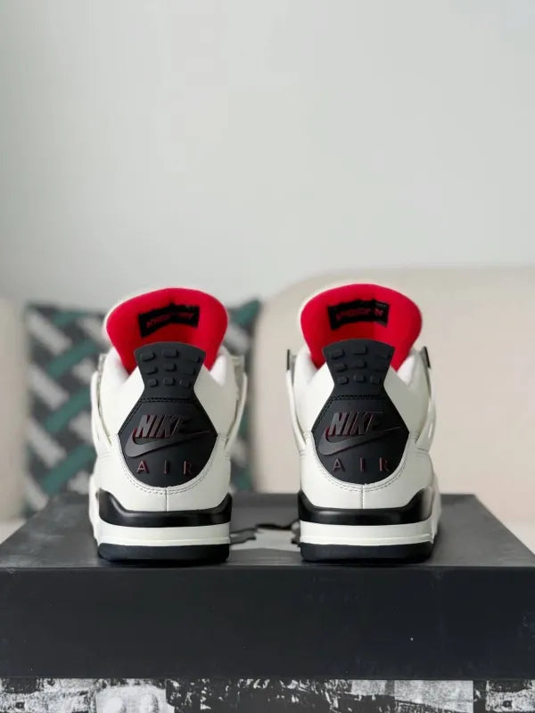 Air Jordan 4 Retro “Flight Club” Sneakers – White, Black & Red - OMYGOODS