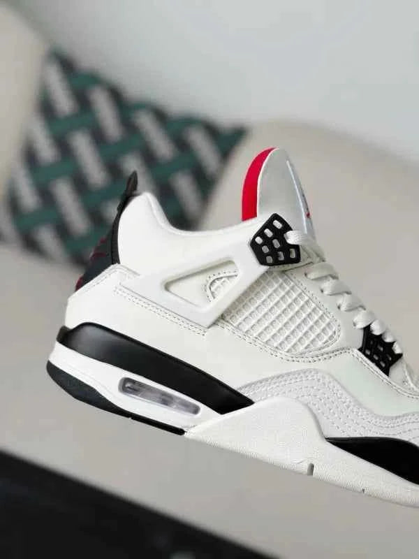 Air Jordan 4 Retro Flight Club Sneakers – White, Black & Red