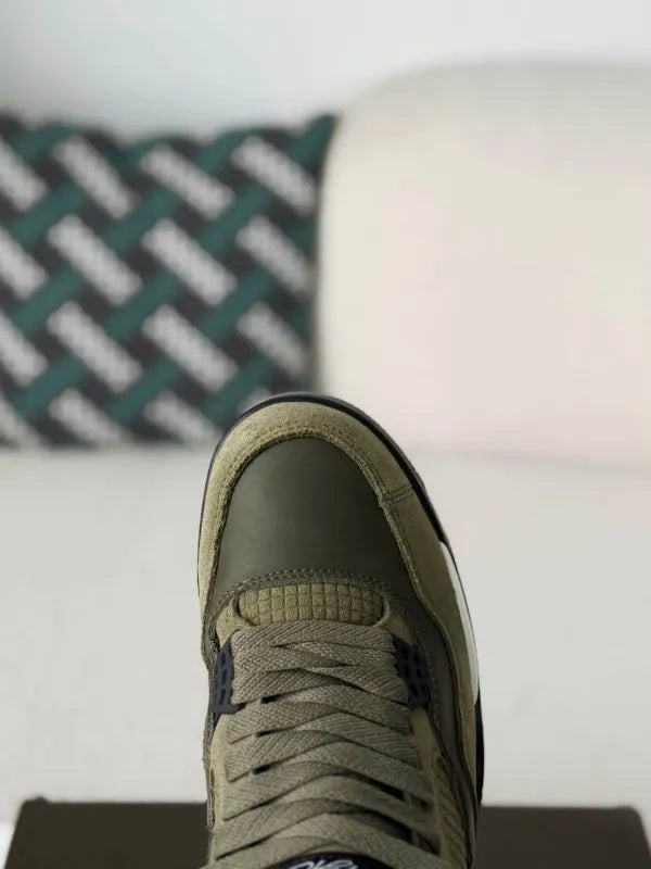 Air Jordan 4 Retro SE Craft “Medium Olive” Sneakers – Olive, Black & Cream - OMYGOODS