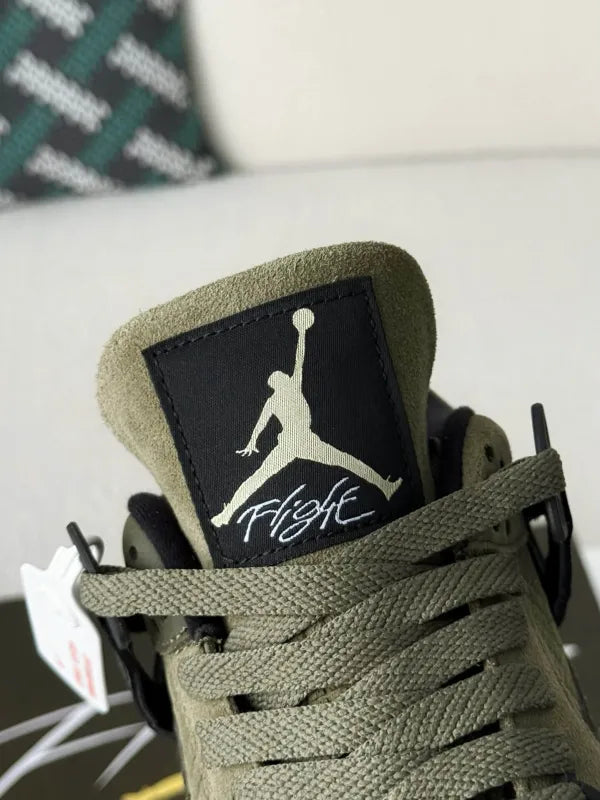 Air Jordan 4 Retro SE Craft “Medium Olive” Sneakers – Olive, Black & Cream - OMYGOODS