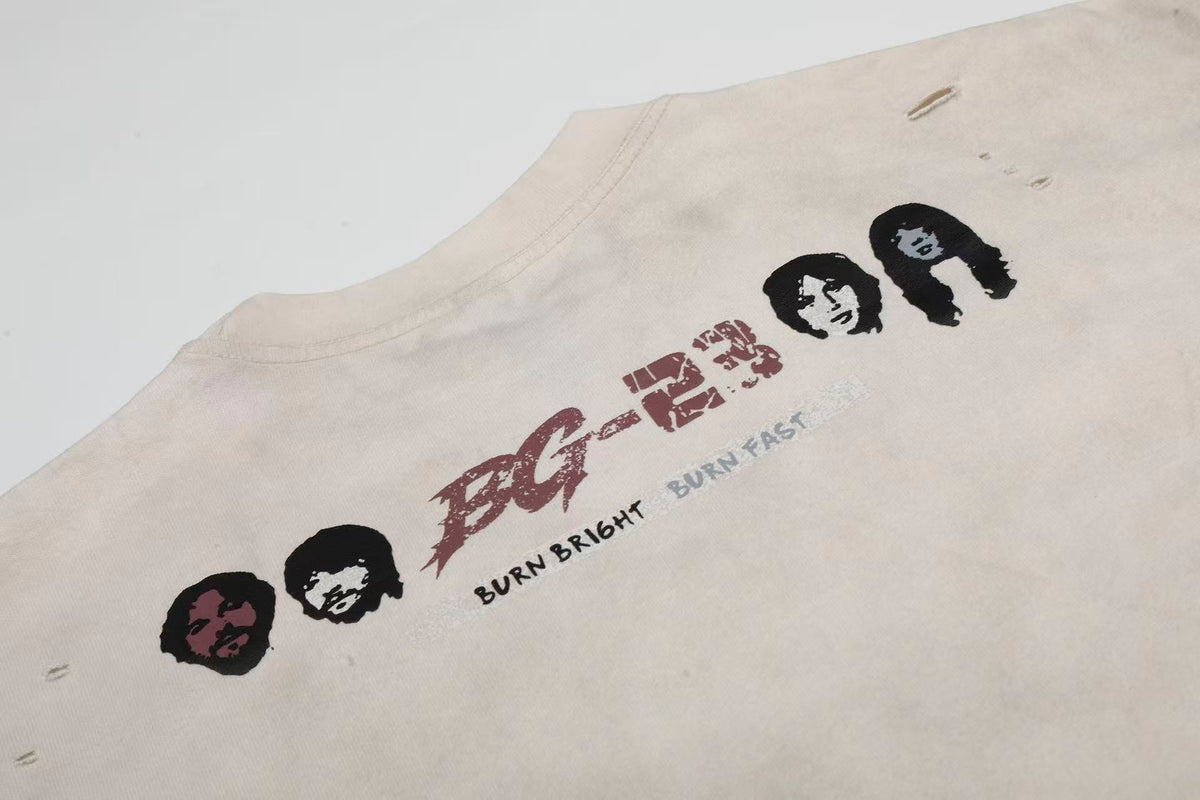 Streetwear Punk Print Short Sleeve - OMYGOODS