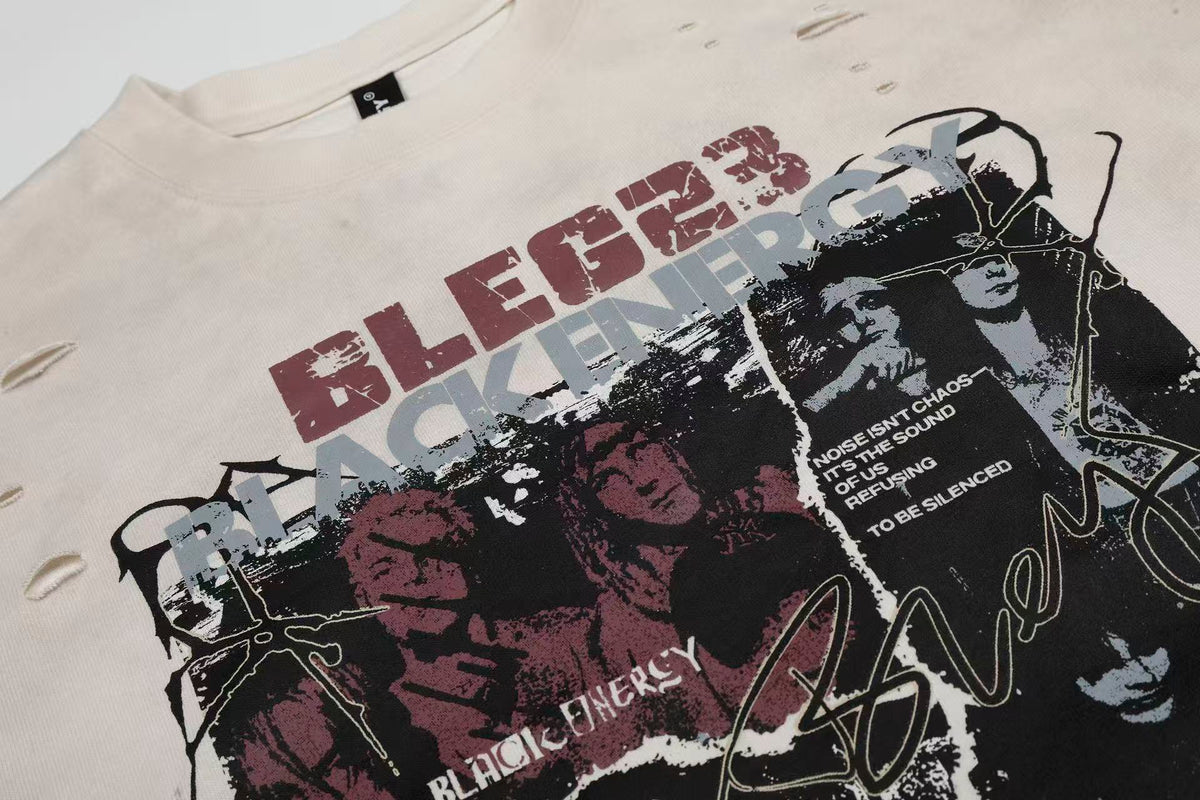 Streetwear Punk Print Short Sleeve - OMYGOODS