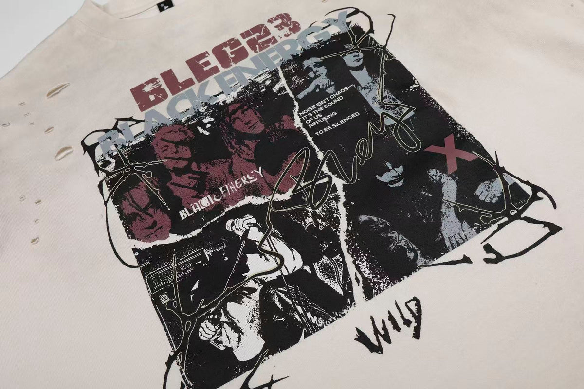 Streetwear Punk Print Short Sleeve - OMYGOODS