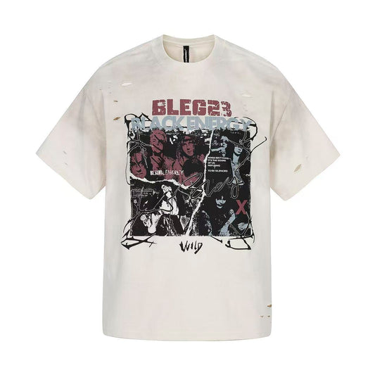 Streetwear Punk Print Short Sleeve - OMYGOODS