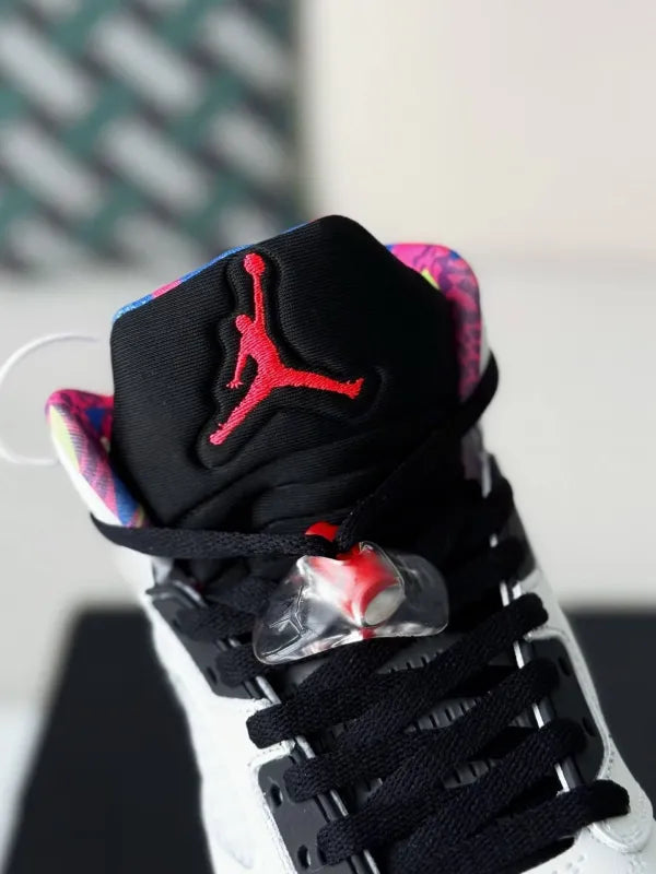 Air Jordan 5 Retro “Alternate Bel-Air” Sneakers – White, Purple & Multi-Color - OMYGOODS