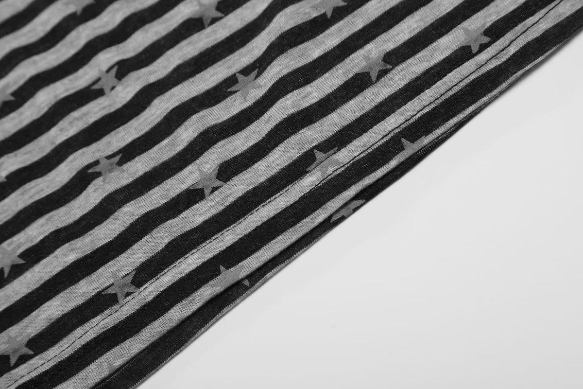 Striped Star Print Long Sleeve - OMYGOODS